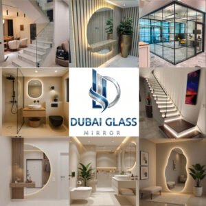 Interior design featuring glass and mirror installations by Dubai Glass Mirror