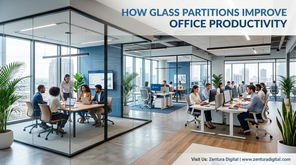 Glass partitions for office productivity