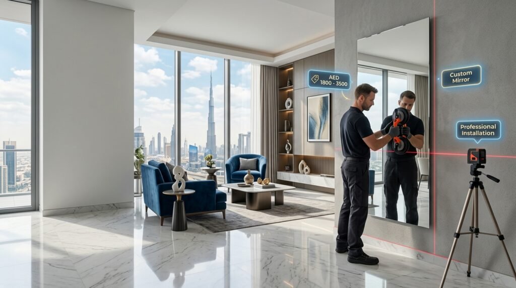 Mirror installation cost in Dubai